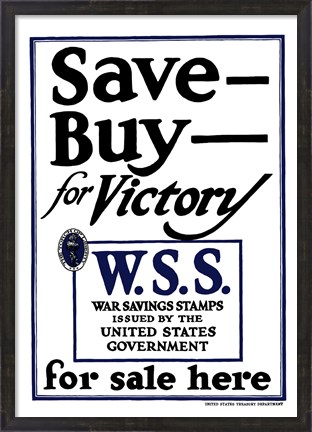 Framed Save - Buy - For Victory Print