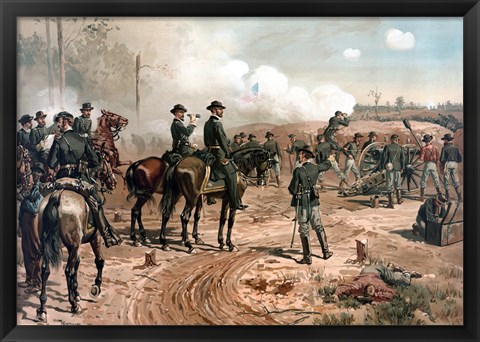 Framed General Sherman on Horseback Print