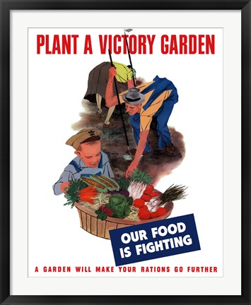 Framed Plant A Victory Garden Print