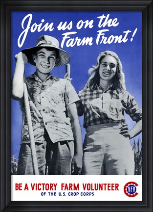 Framed Join Us on the Farm Front! Print