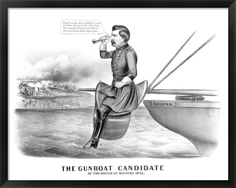 Framed General George McClellan Print
