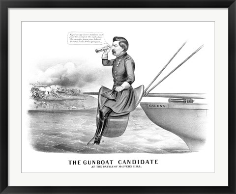 Framed General George McClellan Print
