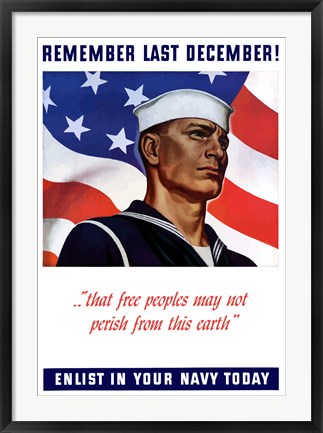 Framed Remember Last December! Print