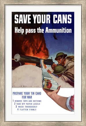 Framed Save Your Cans Print