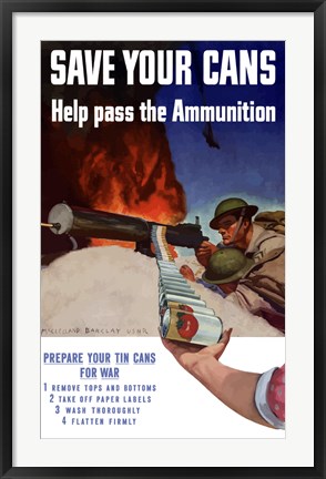 Framed Save Your Cans Print