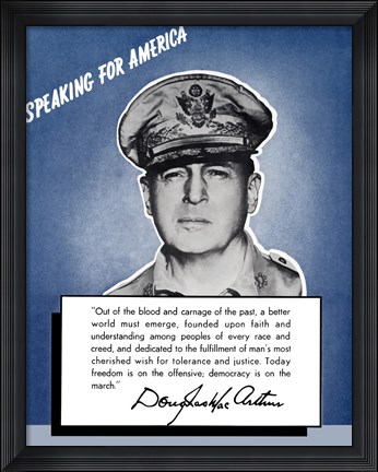 Framed Speaking for America - Out of the Blood Print