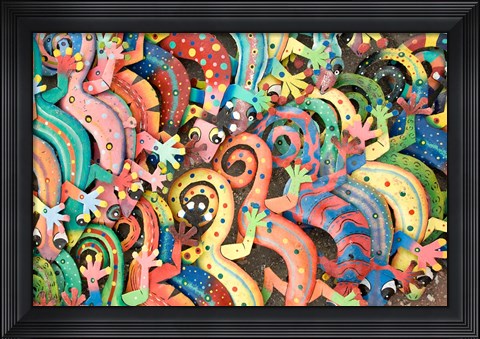 Framed Netherlands Antilles, Curacao, Market souvenirs Print