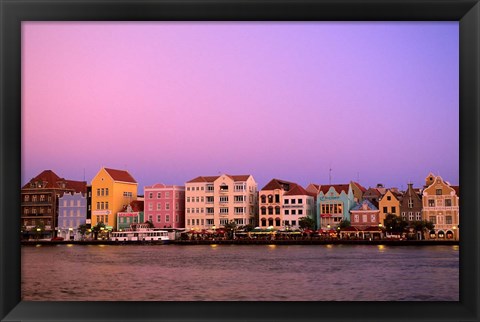 Framed Punda, Curacao, Netherlands Antilles Print