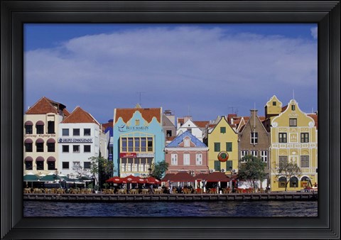 Framed Dutch Gable Architecture of Willemstad, Curacao, Caribbean Print