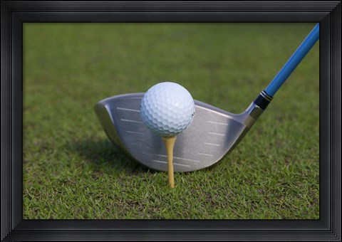 Framed Dominican Republic, Bavaro, Punta Blanca Tee off Print