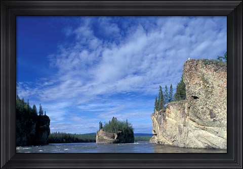 Framed Five Fingers Rapids on Yukon River, Yukon, Canada Print
