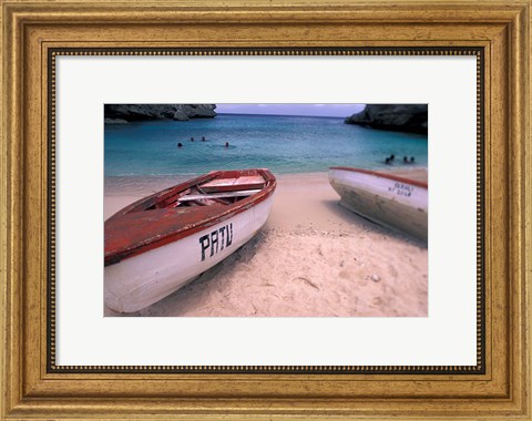Framed Playa Lagun, Curacao, Caribbean Print