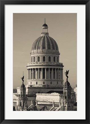 Framed Cuba, Havana, Capitol Building, dawn Print