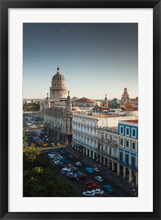 Framed Cuba, Havana, Capitol Building, Parque Central Print