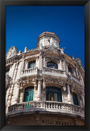 Framed Cuba, Havana, Havana Vieja, Hotel Raquel, exterior Print