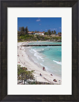 Framed Cuba, Havana, Playas del Este, Playa Jibacoa beach Print