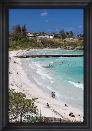 Framed Cuba, Havana, Playas del Este, Playa Jibacoa beach Print