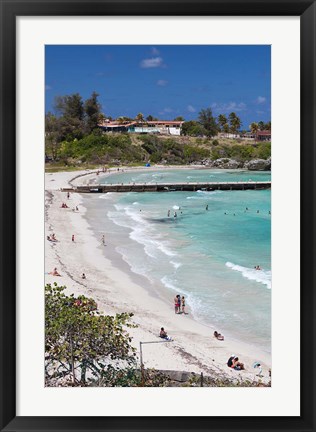 Framed Cuba, Havana, Playas del Este, Playa Jibacoa beach Print