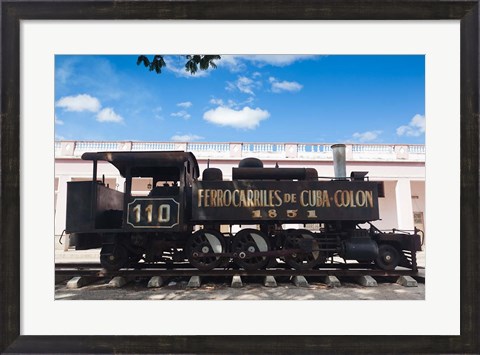 Framed Cuba, Matanzas Province, Colon, historic train Print
