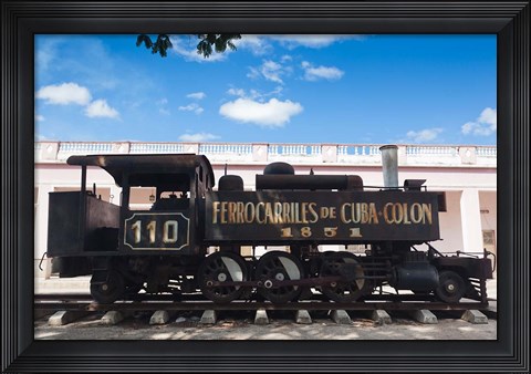 Framed Cuba, Matanzas Province, Colon, historic train Print