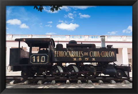 Framed Cuba, Matanzas Province, Colon, historic train Print