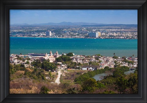 Framed Cuba, Matanzas, City and Bahia de Matanzas Bay Print