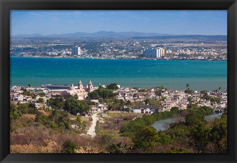 Framed Cuba, Matanzas, City and Bahia de Matanzas Bay Print