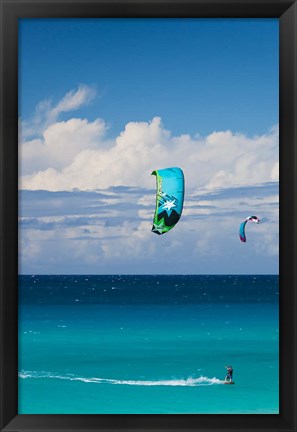 Framed Cuba, Matanzas, Varadero Beach, parasailing Print