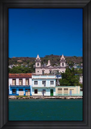 Framed Cuba, Matanzas, Waterfront, Bahia de Matanzas Bay (vertical) Print