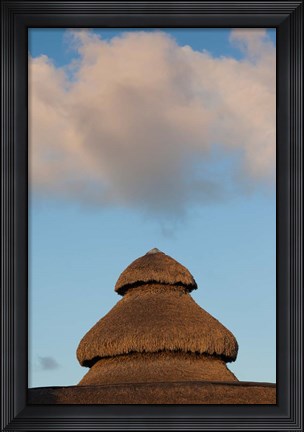 Framed Cuba, Varadero, Varadero Beach, beach palapa Print