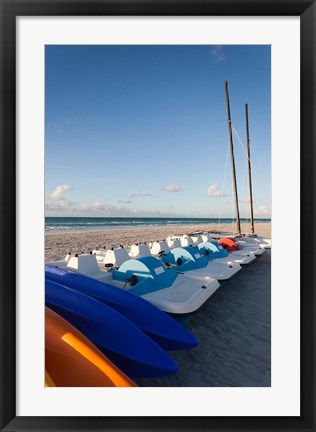 Framed Cuba, Varadero, Varadero Beach, sailboats Print
