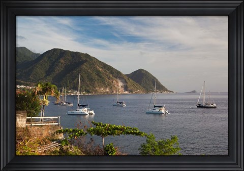 Framed Dominica, Roseau, coastlines Print