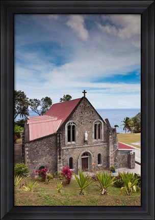 Framed Dominica, Roseau, Grand Bay Area, Berekua church Print