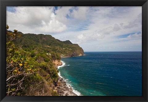 Framed Dominica, Roseau, Grand Bay Coastline Print