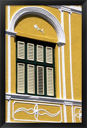 Framed Window, Willemstad, Curacao, Caribbean Print