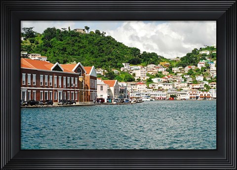 Framed Grenada, St George, Carenage, Residential area Print