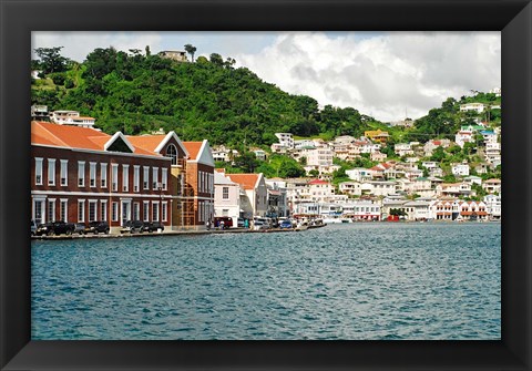 Framed Grenada, St George, Carenage, Residential area Print