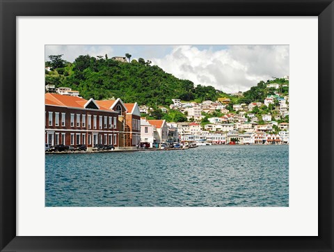 Framed Grenada, St George, Carenage, Residential area Print