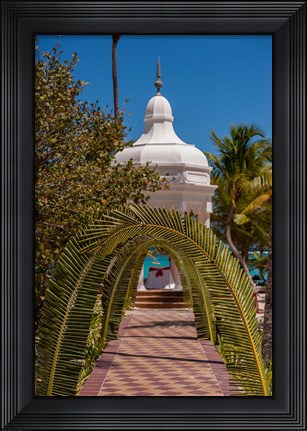 Framed Gazebo path, Riu Palace, Bavaro, Higuey, Punta Cana, Dominican Republic Print
