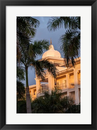Framed Rooftop terrace hotel, Riu Palace, Bavaro, Higuey, Punta Cana, Dominican Republic Print