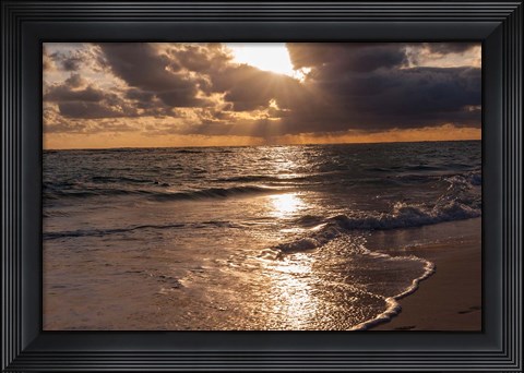 Framed Sunrise, Bavaro, Higuey, Punta Cana, Dominican Republic Print