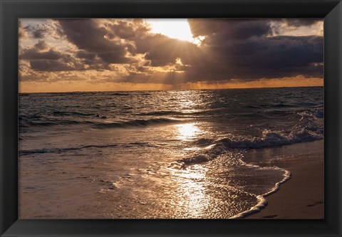 Framed Sunrise, Bavaro, Higuey, Punta Cana, Dominican Republic Print