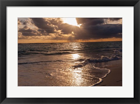 Framed Sunrise, Bavaro, Higuey, Punta Cana, Dominican Republic Print