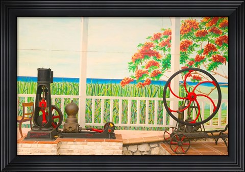 Framed 18th Century Rum Distillery, Marie-Galante Island, Guadaloupe, Caribbean Print