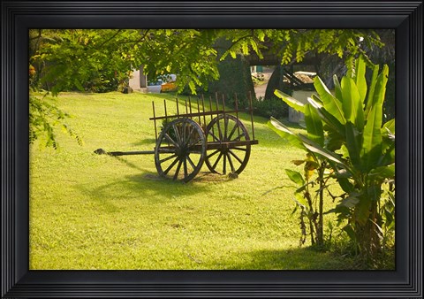 Framed Domaine de Severin Rum Distillery, and Sugar Cane Cart, Guadaloupe, Caribbean Print