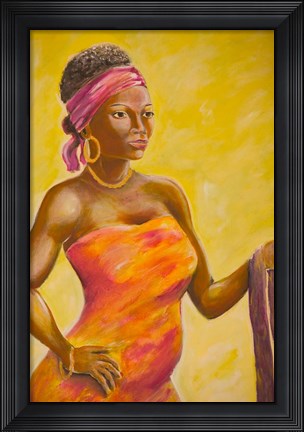 Framed Helena Boutique, Grande Terre, Guadaloupe, Caribbean Print