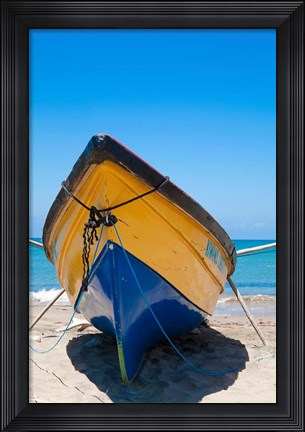 Framed Fishing Boats, Treasure Beach, Jamaica South Coast Print