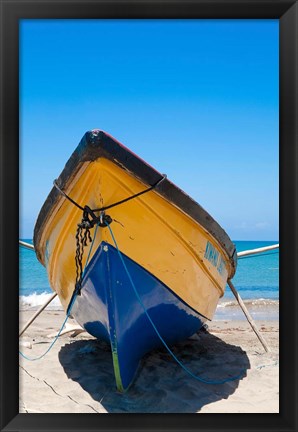 Framed Fishing Boats, Treasure Beach, Jamaica South Coast Print