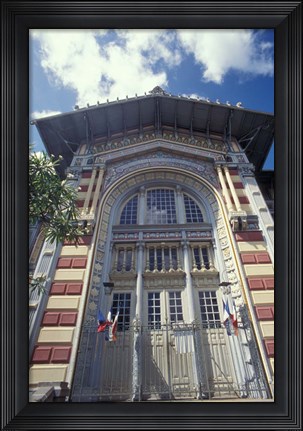 Framed Biblioteque Schoekher, Fort De  Martinique, Caribbean Print