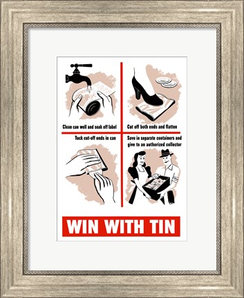 Framed Win With Tin Print